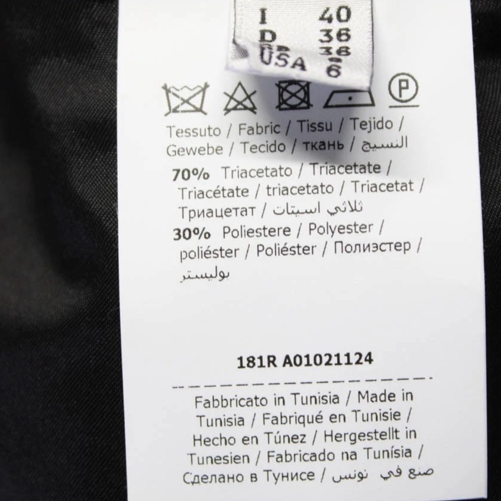 Moschino Black Pencil Skirt Size 6 - Picture 7 of 7